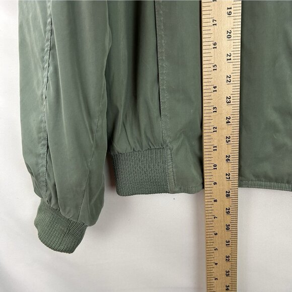 Faconnable Jacket Men Large Green Fullzip Dad Casual Bomber Coat Windbreaker Y2K - Picture 4 of 16